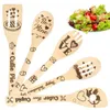 Dinnerware Sets Wooden Cooking Set Carved Coffee Spoon Non-stick Kitchen Cookware Gadgets Gifts For Adults Lovers