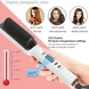 Hair Dryers 2 In 1 LCD Straightening Comb Negative Ion Straightener Curling Iron Fast Heating Ceramic Splint Heater Electric Styling Tools Q240131