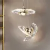 Pendants lampes nordiques éclairage rotatif rotatif de plafond multi-style lustre lumières art décoratif led rond lampe maison intérieure vivant r353e