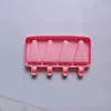 Ice Cream Tools 4 Cell Pop Mold Popsicle Silicone Mould Triangle Pudding Cake Candy Jelly Chocolate Baking YQ240130