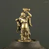 Decoratieve Beeldjes Koper Maitreya Boeddha Miniaturen Pocket Messing Kleine Standbeeld Ornamenten Home Decor Craft Voor Woonkamer Bureau Decoratie