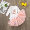 女の赤ちゃん1歳の誕生日服の誕生日チュチュガールズドレスセット生まれ幼児の女の子1歳の誕生日ドレスバースデーパーティーcotume 240130