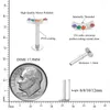 スタッドイヤリングG23チタンカラフルなジルコン舗装ピアス16gラブレットリップリング耳軟骨軟骨ヘリックスダイスジュエリー