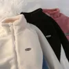 Men's Winter Oversized Thick Warm Contrast Color Faux Fur Long Sleeve Casual Jacket Coat