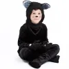 Costumi Black Cat cosplay Costume per bambini Custom Kitten Animal Onesie + guanti + cappello Adatto per lo spettacolo teatrale Halloween Party