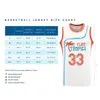 Maglie da basket cinematografica Nuova nave da noi Jackie Moon 33 Basketball Jersey Flint Tropics Semi Pro Movie Men All Cucited S-3XL di alta qualità