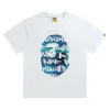 Nowy 2023 Bathing Apes Flalow T-shirt Blue Camo Head Tee Vinatge Mash Mash Męs Mens Women T-shirt