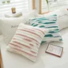 Pillow Fur Faux Design Cover 45x45cm Soft Striped Tie-dye Pilow Decorative For Livingroom Sofa Decor Pillowcase