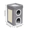 MATS 3tier Cat Condo Washable Cat House多機能子猫のアクティビティセンターが屋内の小さな猫のためのスクラッチボードペット製品