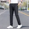 Pantaloni UNVANQU 2023 Pantaloni Sottili dei Nuovi Uomini di Tendenza Coreana Tubo Dritto Sciolto Pantaloni Della Tuta di Seta del Ghiaccio Ragazzo Estate Elastico Khaki pantaloni da jogging