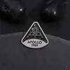 Broches ciência astronauta esmalte metal emblemas apollo 11 módulo de comando 1969 foguete broche lapela pinos jaquetas acessórios jóias