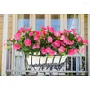 Decorative Flowers Fall Outdoor Artificial-Geranium Red Azalea Bushes High Quality UV Resistant Fake Home Decor For Garden