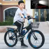 Fiets Kinderen Mountainbike Variabele Snelheid Push Bike 20/22 inch Schijfrem Student 71112 Jaar Single Speed Fiets Met Mand