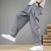 Pants Spring Cotton Linen Pants Men Elastic Waist Casual Harem Pant Loose Sweatpants Traditional Chinese Trousers pantalons homme