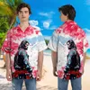 Chemises décontractées pour hommes Samurai Warrior Impression 3D pour hommes Vêtements Japon Fleurs de cerisier Graphique Chemise de plage Harajuku Mode générale à manches courtes