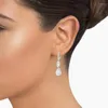 Boucles d'oreilles à tige en argent sterling S925 avec diamant de laboratoire Alessandra (4 1/2 carats, poids total)