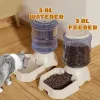 Matare 3.8L Dog Bowl Dog Water Dispenser Automatisk matningsskålar Pet Waterer Feeder Bowl för hundkatt stor kapacitet Kattvatten Fontän