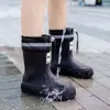 منصة نساء Rainboots قابلة للتعديل مقاوم للماء أحذية المطر مكتنزة غير قابلة للانزلاق أحذية خارجية خفيفة الوزن زلة على الفتيات في الكاحل 240226