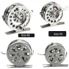 Rullar Yucong Ice Fishing Reel 5060mm Full Aluminium Fly Winter Fishing Reel Vshape Ice Fishing Wheel Gear Ratio 1: 1 Höger handtag