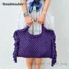 Borse a tracolla Borsa Macrame all'ingrosso donna het boho chic Estate con frange spiaggia avorio viola verde blu nero giallo T240301