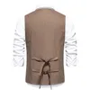 Hommes costume gilets Vintage col en V faux deux pièces mode 3 boutons mariage Banquet gilet pour hommes 240223