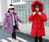 Manteaux d'hiver pour enfants au détail filles designer de luxe hiver chaud épaissir veste col de fourrure manteau grande fille vestes à capuche outwear ove4819955