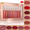 10 stks Lippenstift Fluweelachtige Set Langdurige Anti-aanbak Cup Niet Vervagen Make-Up Cosmetica Kit voor Meisje Vrouwen 240220