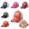 5 färger Trump Hats 2024 Biden Summer Net Peak Cap USA Presidentval Baseball Caps Washed Cotton Sun Hat DB652