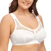 Bras Minimiser Bra For Women Sexy Lace Large Size Non Padding Wirefree Full Cup Plus Bralette Breathable Underwear BCDEFGH