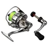 Acessórios Mini 100 bolso giratório Bobina de pesca Tackle Small giration rolo 4.3: 1 roda de metal peca pequena carretel