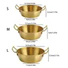 Dekorativa figurer 304 Rostfritt stål koreanska köksskål Köksbordsartiklar Snacks Risvinskålar med handtag sås kryddor mat mat