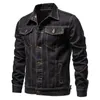 Denim ceket erkek moda motosiklet kot ceketler erkek nedensel büyük boyutlu pamuk gündelik siyah mavi kot ceket adam dış giyim ceket 240220