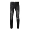 Luxuriöse Amirs Designer-Herrenjeans, lila Jeans, modische gerade Hosen, lila, brandneue, echte Stretch-Jeans für Herren, Robin Rock Revival, Kristallnieten-Denim-Designerhose 929534