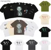 Erkekler Tişörtler Tasarımcı Galerileri Bölümler T-Shirts Adam El Boy Yüzlü Mürekkep Sıçrama Graffiti Kısa Kollu Yuvarlak Boyun Giysileri Asya Boyutu S-XXXXXL 240301