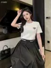 Two Piece Dress Designer PRA Brand Nylon Series Color Matching Suit Standing Colle Sleeveless Coat + Elastic High midje Pack Hip Skirt Women's Clothing 88e 8ZCQ