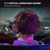 Hörlurar femine headset, 3,5 mm jackusb hörlurar med 7.1 surroundljud/volymkontral/stum switch för PC/MAC/PS4/PS5 mixerh9