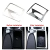 Ny ny ny centerkonsol Bezel Trim Armrest Box Water Cup Holder för Benz CClass W204 2007 TO2014 2046800307 Biltillbehör