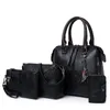 Midjepåsar högkvalitativa damer handväskor kvinnliga läder axel messenger tygväska bolsa 2024 4st/set kvinnor komposit