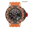 Functional Watch Crystal Wrist Watches RM Wristwatch RM032 Flyback Timing Diving Car Gold Men's Watch RG