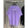 Modeparen Zomer T-shirt Balenciga Hoge versie b Cola Geborduurd geweven en geverfde stof Korte mouw Parijs Zomer Ronde hals KBSI