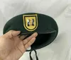 Bérets TOUTES TAILLES US Army 1th Special Forces Group BLACKISH Green LAINE Béret Officier Capitaine Grade Militaire Chapeau Reconstitution