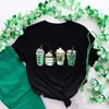 Damen-T-Shirts, Love St. Patrick's Day-Shirt, süße Kleeblatt-Frauen mit T-Shirt, Damen-Irish-T-Shirts