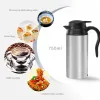 Tools 750ML 12V/24V Electric Heating Cup Kettle Stainless Steel Water Heater Bottle for Tea Coffee Drinking Travel Car Truck Kettle