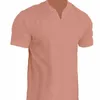 2024 músculo masculino fitness grande esportes camiseta masculina elástico algodão bolso manga curta verão com decote em v camisa polo