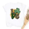Damen-T-Shirts, Love St. Patrick's Day-Shirt, süße Kleeblatt-Frauen mit T-Shirt, Damen-Irish-T-Shirts