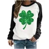 Sweats à capuche pour femmes Casual Loose Fleece Sweat à capuche Manteaux Sweat Femmes Mode Automne Hiver St. Patrick's Day Shamrock Print Pullove Femme