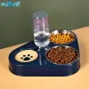 Dostarcza mifuny 500 ml cat podwójna wodę miska pokarmowa miska w wodzie zwierzaka podajnik butelki automatyczne picie miski pies