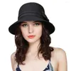 Berets Terrific Women Straw Hat Lightweight Practical Round Bow Decor Sunscreen Fisherman