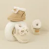 Bottes Mode Enfant Enfants Botte De Neige Hiver Bébé Chaussures Pour Filles En Cuir Papillon-noeud Chaud En Peluche Enfants Semelle En Caoutchouc