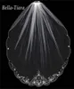 New Arrival Short Wedding Veils One Layer Fingertip Length Veils Beads Edge Cheap Tulle Bridal Veil With Comb7448165